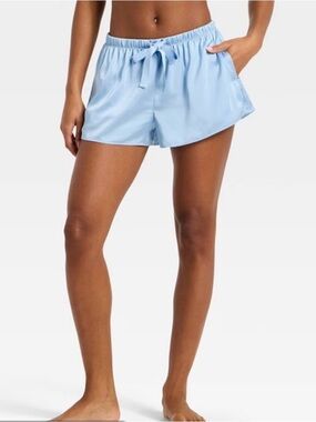Auden Light Blue Women’s Luxe Satin Shorts